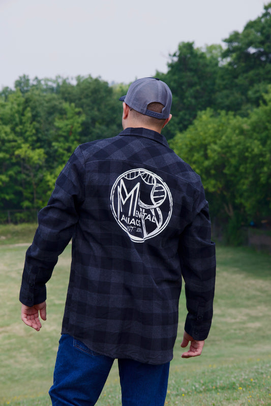 Charcoal Black Flannel