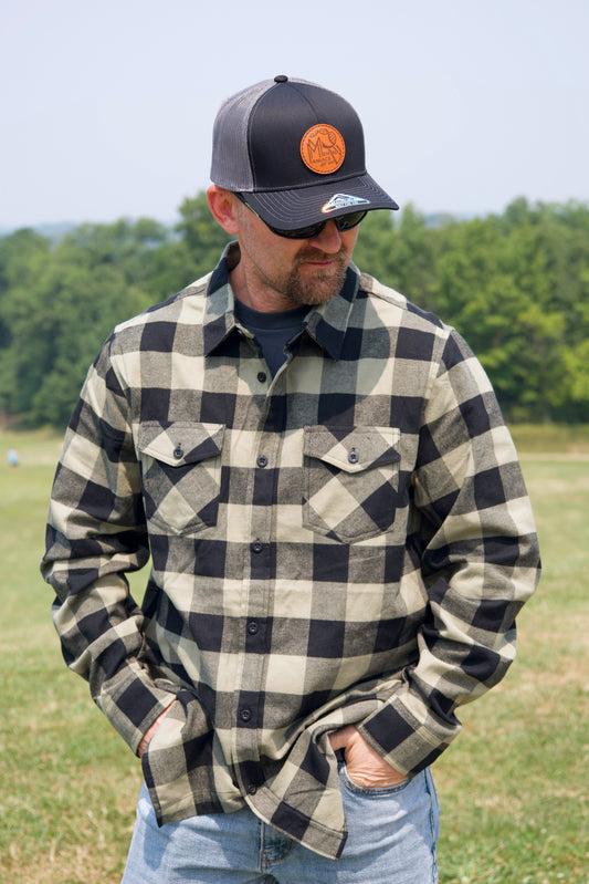 Olive Black Flannel